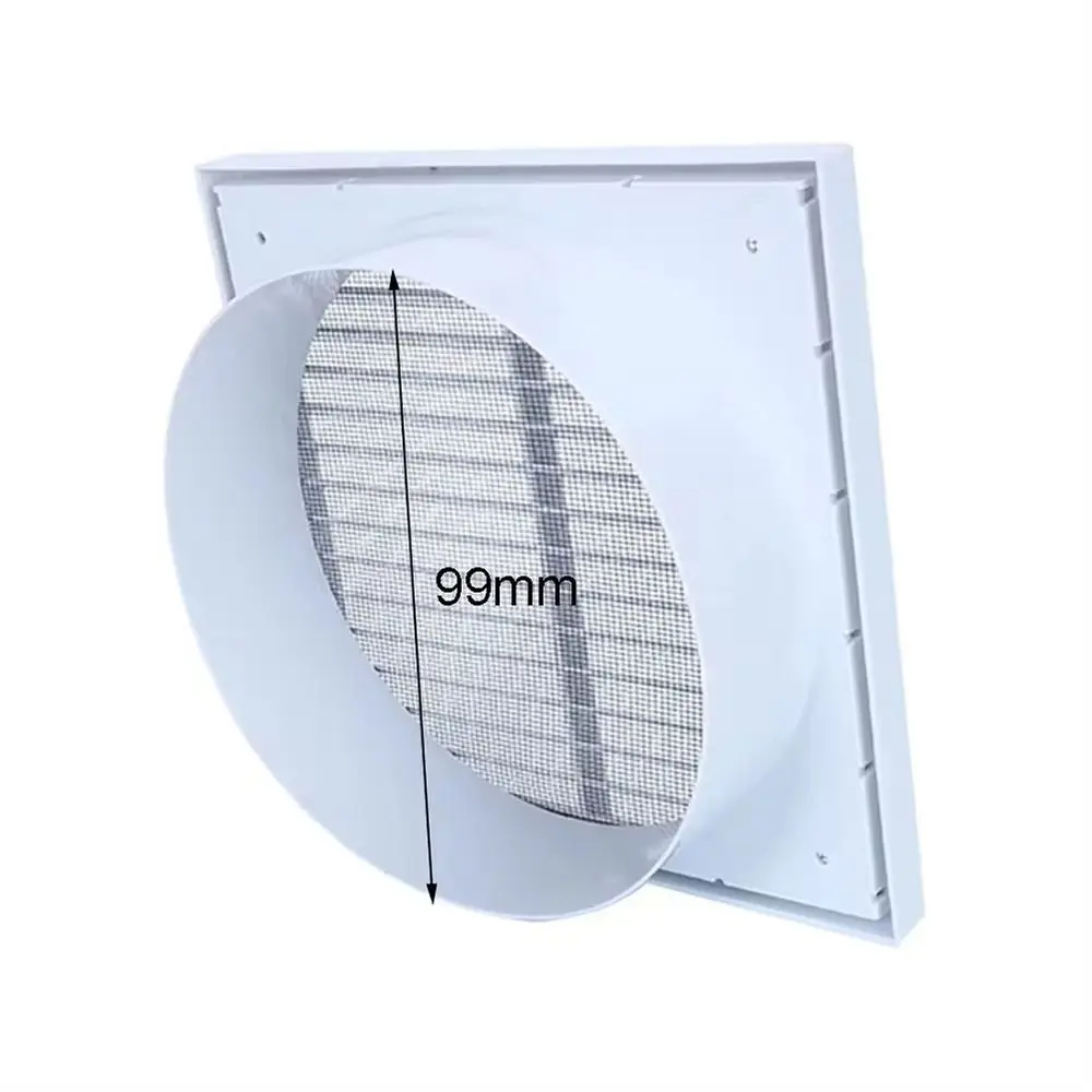 1Pcs Wall Ceiling Grille Air Outlet Pipeline Ventilation Grilles Cover Fresh Air Exhaust Outlet Plastic White