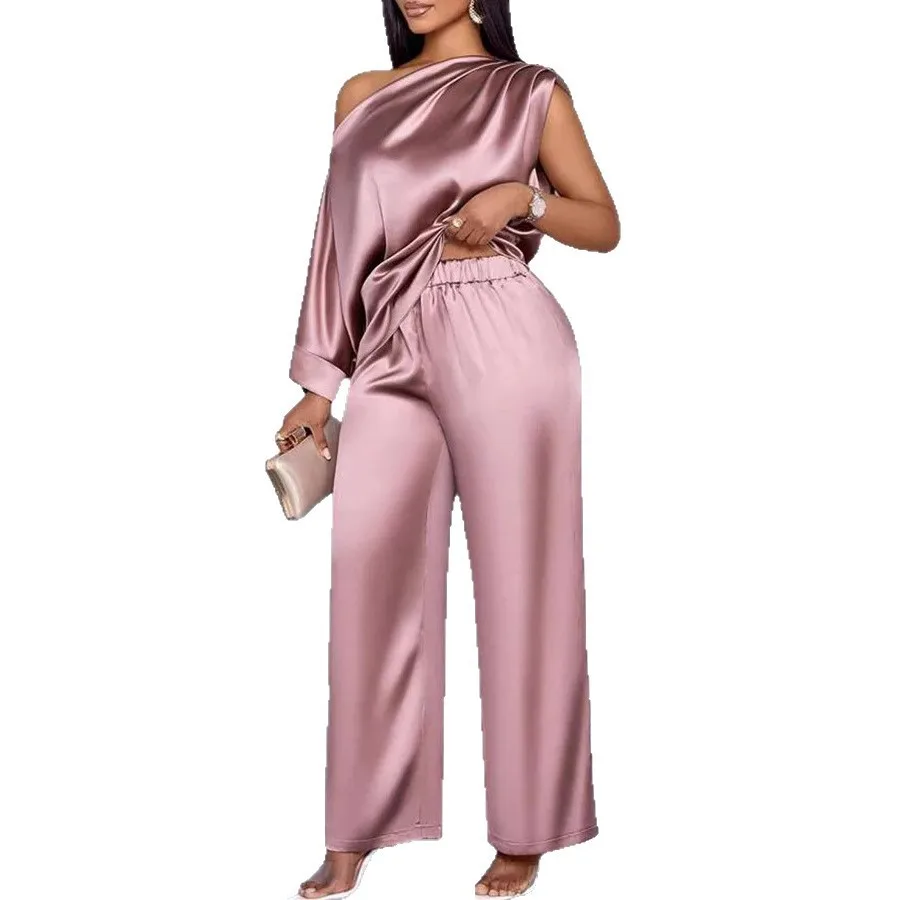 Casual Long Pants Set Full Length with Batwing Sleeve T Shirt Top Capri Sleeve Japanese Korean Casual Women Sets Spring Summer