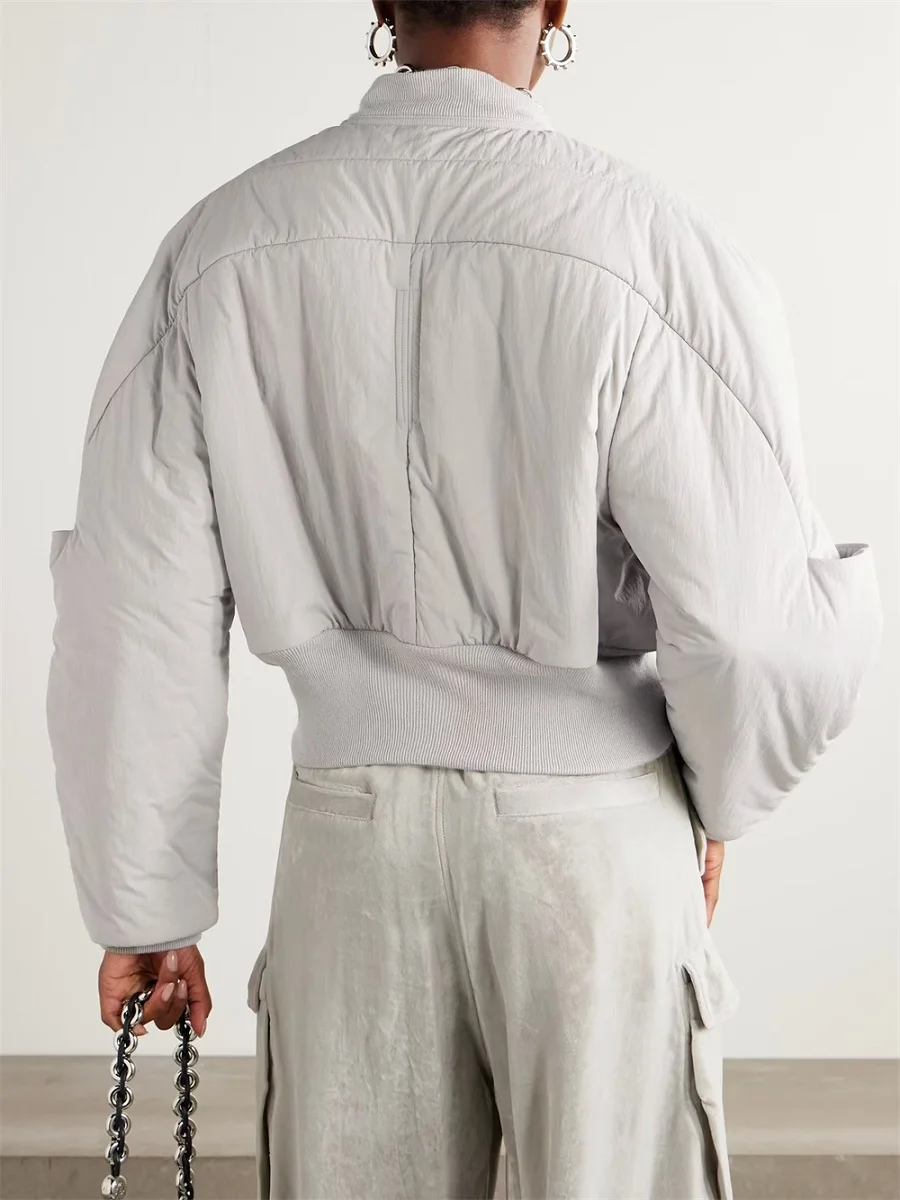 2025 Winter Women's Satin Padded Jacket Windproof Warm Casual Women's Baseball Jacket y2k New Fashion High-Quality Coat bra