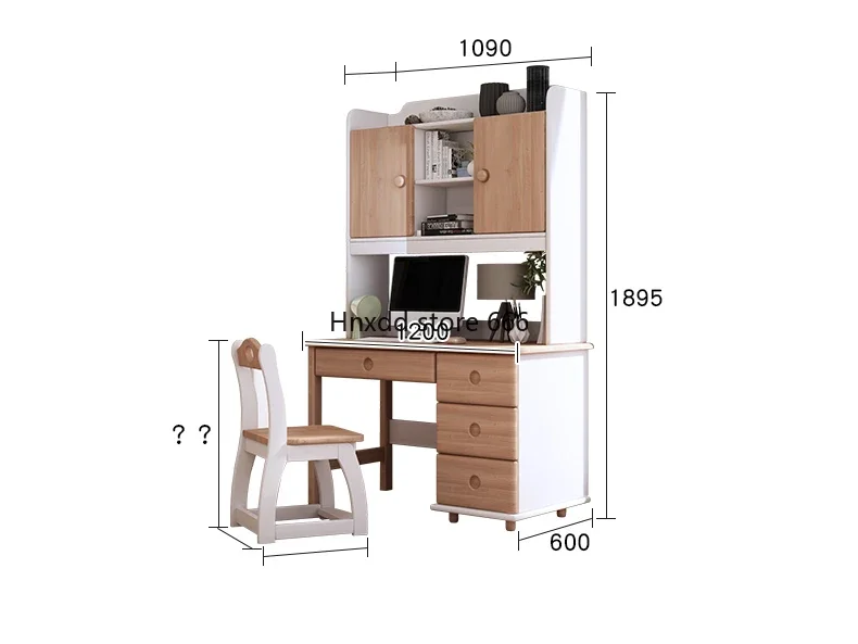 모든 단단한 나무 책상 랙 통합 어린이 공부 테이블 조합