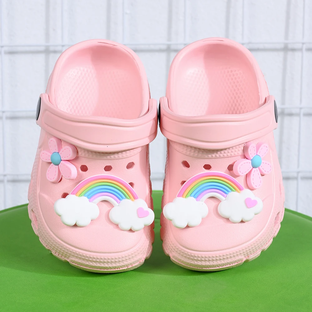 Slippers Baby Shoe Sandals Mules Breathable Girls Sandals with Soft Sole for Indoor Outdoor Activities and Anti-Slip Design