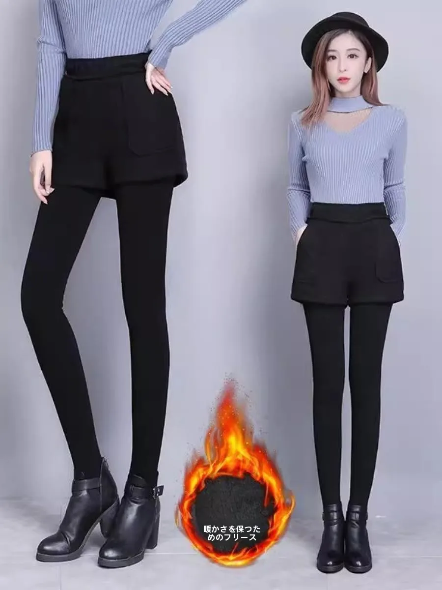 women's-fce-lined-thiened-one-piece-so-pants-with-ket-scarf-outerwear-autumn-winter-two-piece-set-casual-comfortable