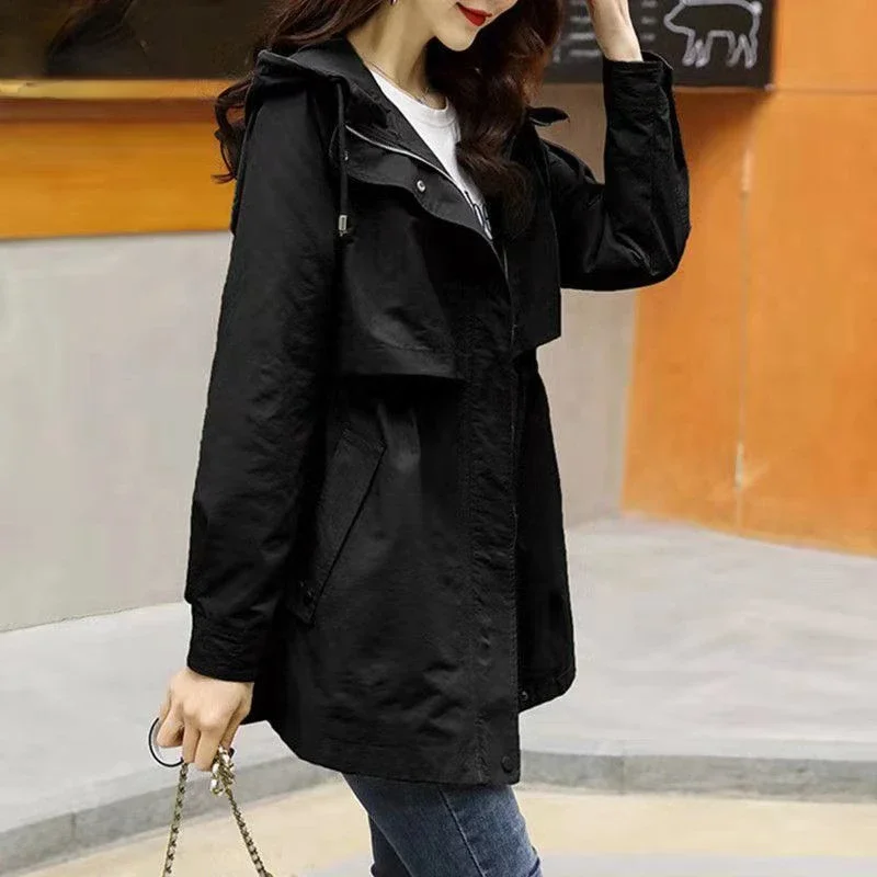 2024 Fall and Winter New Plus Size Women\'s Trench Coat Fashion Casual Warm Lapel Jacket Oversized Loose