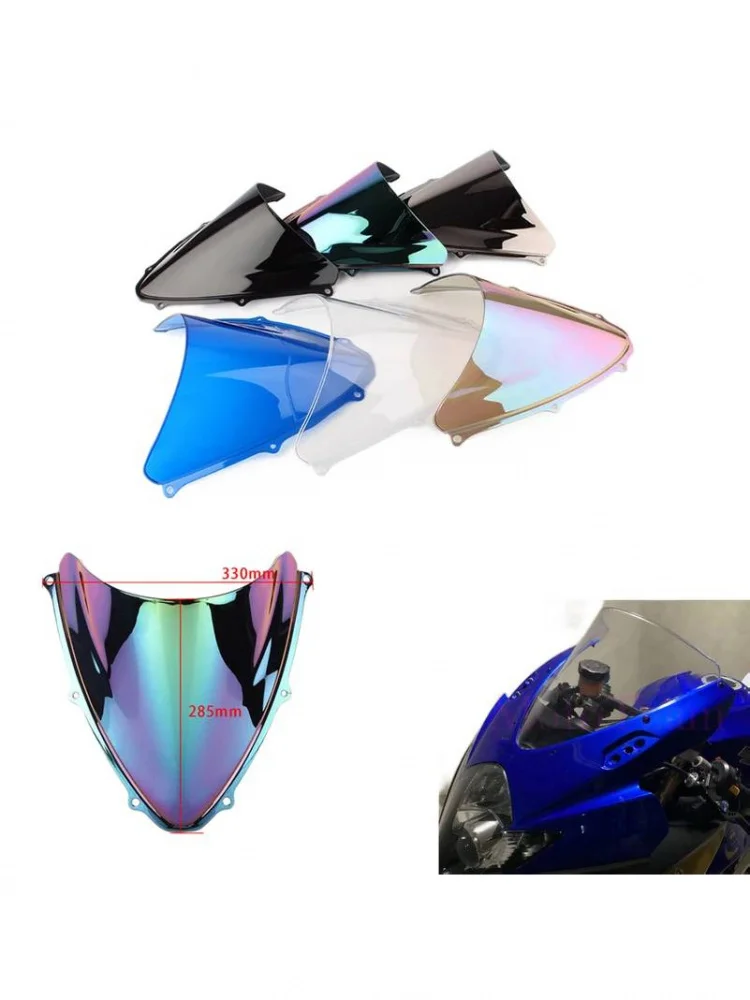 Motorfiets Double Bubble Voorruit Deflector Protector Wind Screen voor Suzuki GSXR GSX-R 600 750 R K6 GSXR600 GSXR750 2006 2007 - afbeelding 2