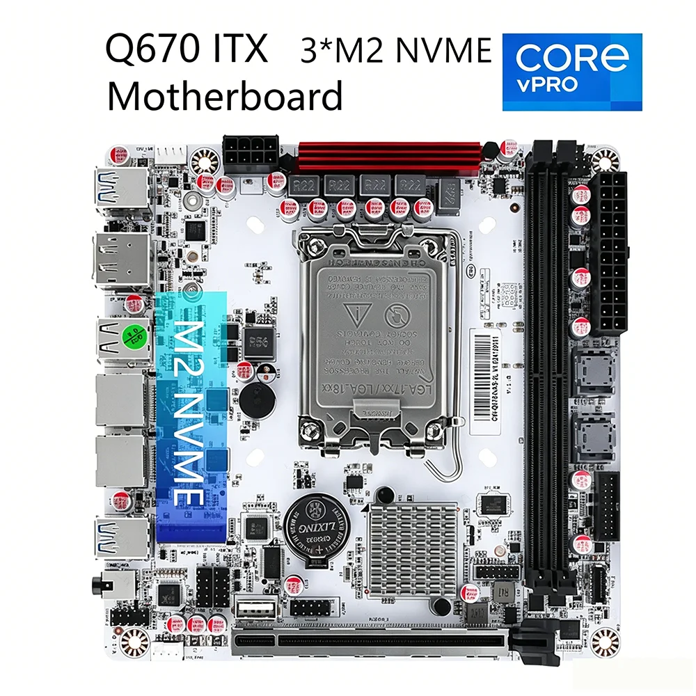 Pc Gaming I7 14Th Gen - Q670 ITX NAS Motherboard Kit, Compatible