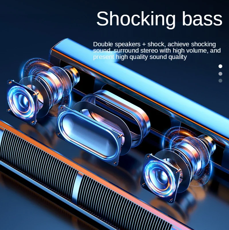 مكبر صوت عمودي للكمبيوتر، تصميم قوي لتوفير المساحة، مظهر أنيق