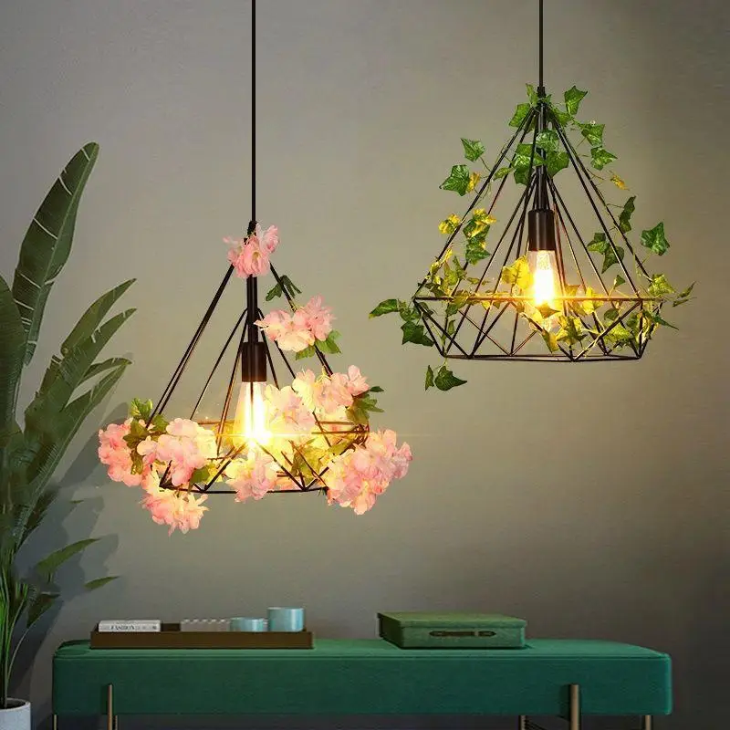 

Vintage Plant Chandelier Restaurant Theme Bar Shop Decorative Lighting Dinning Room Pendant Lights