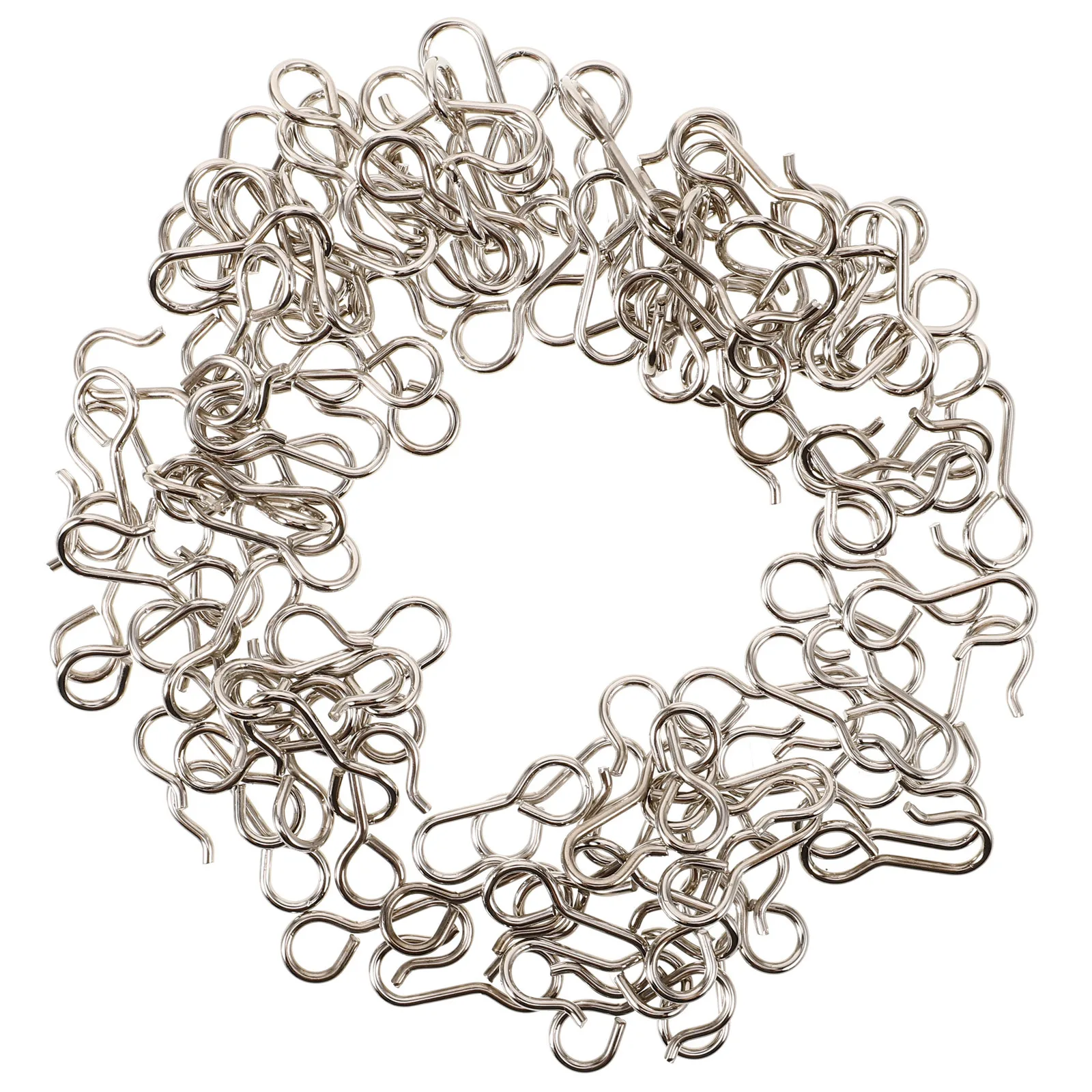 

100pcs Metal Hooks Stainless Steel For Ceiling Track Curtain Hangers Drapery Wire Hooks Small Household Bathroom Shower Hook