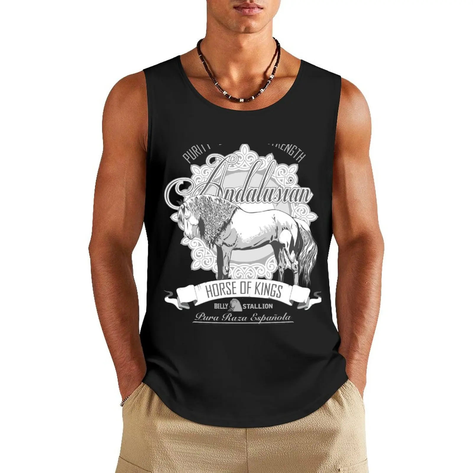 

Andalusian Tank Top sports vest Men's gym articles