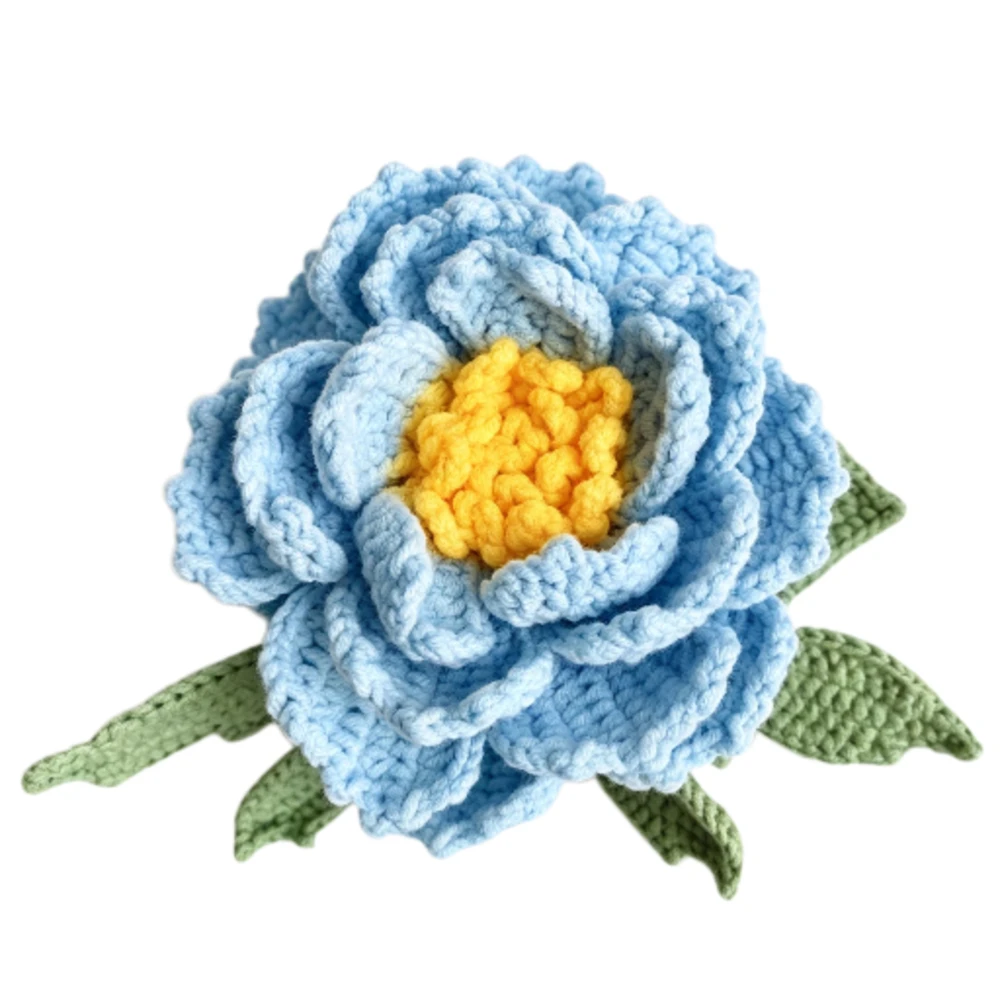 Knitted Floral Decor Handmade Silk Flowers For Wedding Centerpieces Handmade Flower Arrangement Artificial Plant