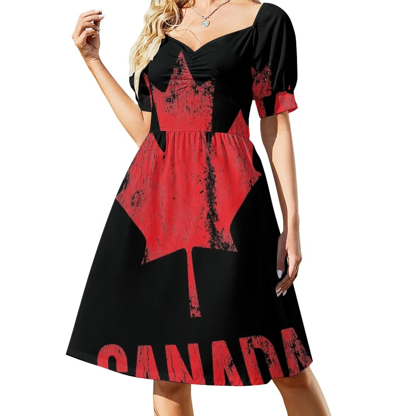 

Canada - Established 1867 (Red Text) Short Sleeved Dress sensual sexy dress for women Woman dresses prom dresses 2025 Dress