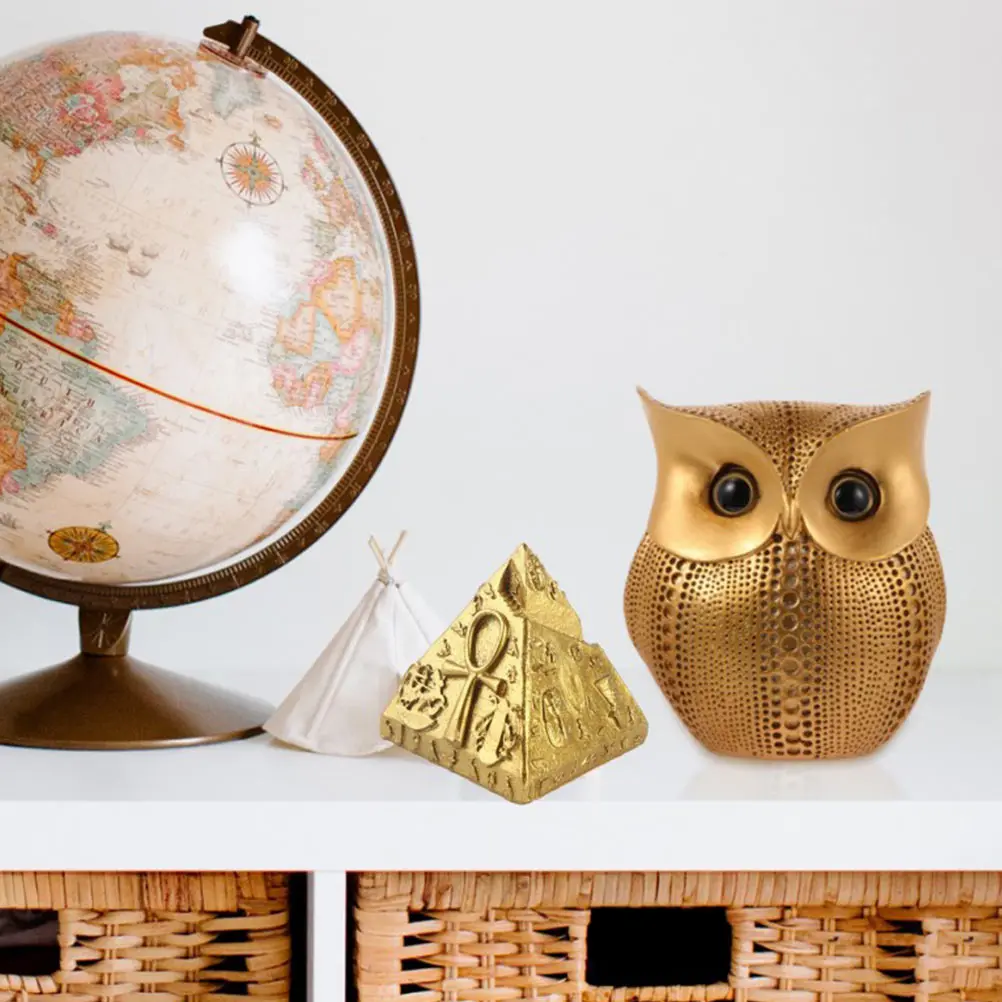 1 قطعة الهرم الراتنج نموذج مصغرة المشهد ديكور سطح المكتب ديكور المنزل الازدهار الطاقة طاولة الرمل الحلي مشرق