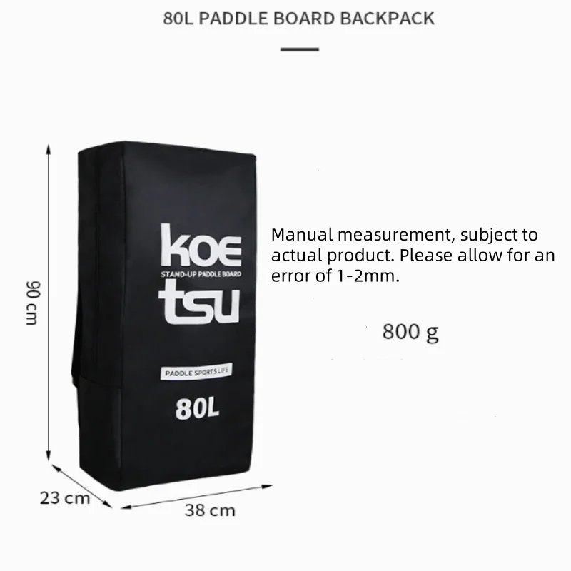 ISURE MARINE 80L/105L Paderboard Backpack Surfing Paderboard Double Shoulder Large Capacity Backpack Surfing Accessories