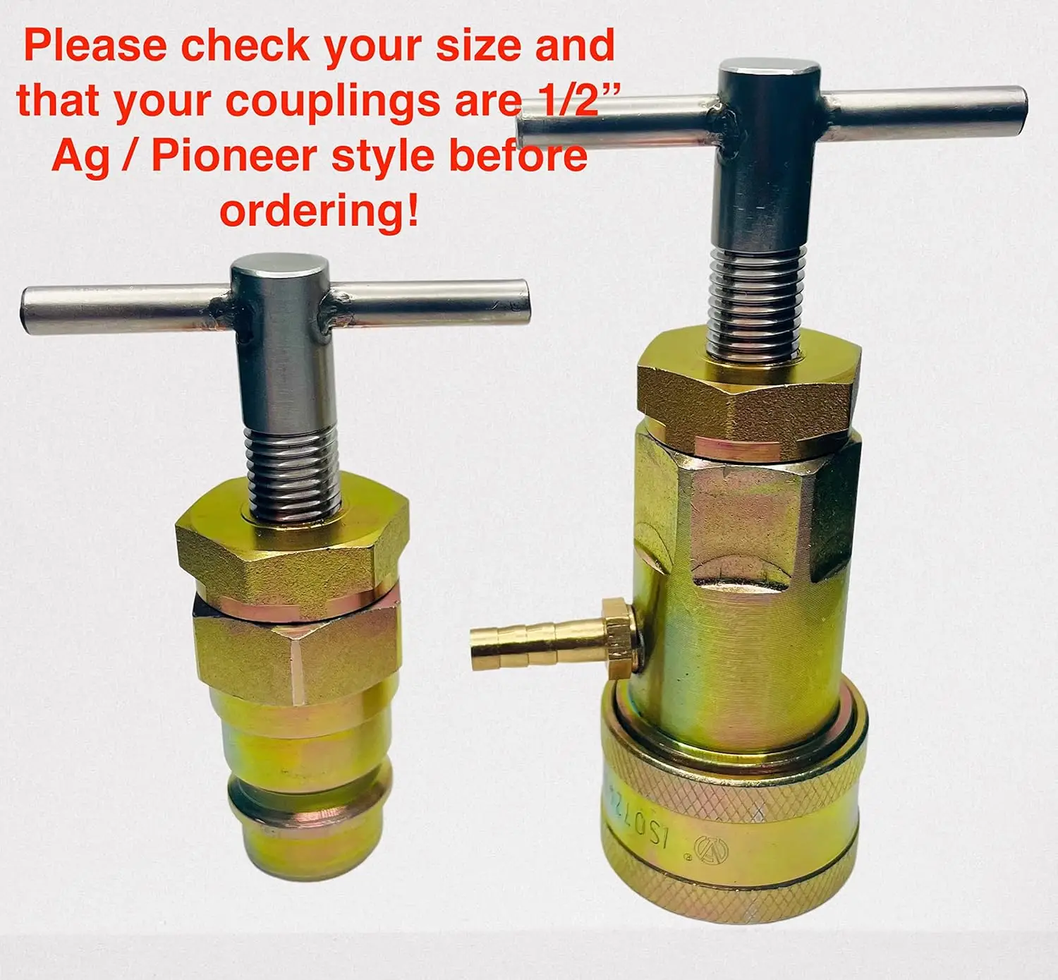 The Original Hydraulic Quick Coupling Pressure Decompression Relief Release Tool 1/2" Ag/Pioneer/Poppet Size fits models