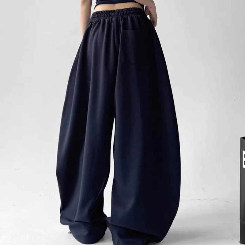 Calça de moletom feminina vintage americana, calça de perna larga com estampa de cobra, solta, casual, preguiçosa, jazz, hiphop, dança, harajuku y2k