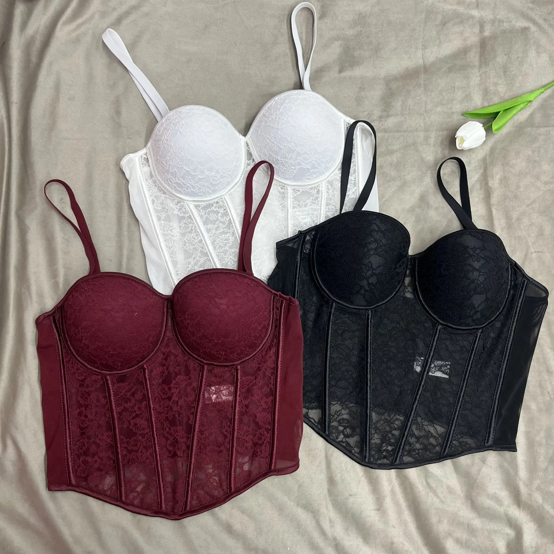 

Сексуальное сетчатое кружевное женское бюстье с цветочным принтом, элегантный формирующий женский корсет для девочек, тонкая вечерняя одежда, укороченный женский короткий милый топ для коррекции фигуры