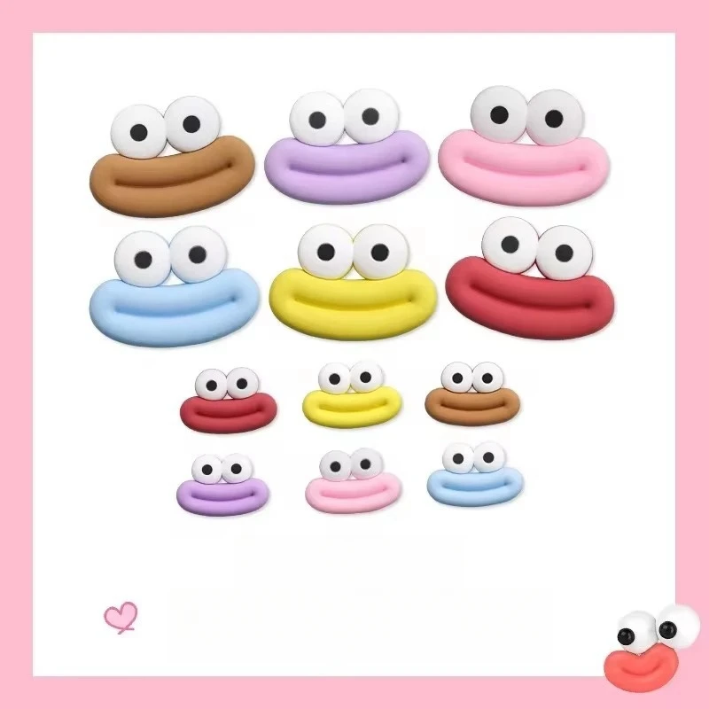 1pcs Colorful Cartoon Cute Sausage Mouth Rubber DIY Charm Shoe Accessories Boys and Girls Detachable Fashion Shoe Buckle