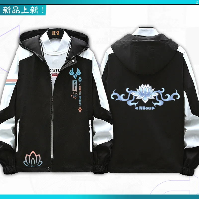 Anime Genshin Impact Nilou Jackets Autumn Outerwear Fashion Hooded Outwear Slim Fit Hoody Birthday Gifts Boys Girls