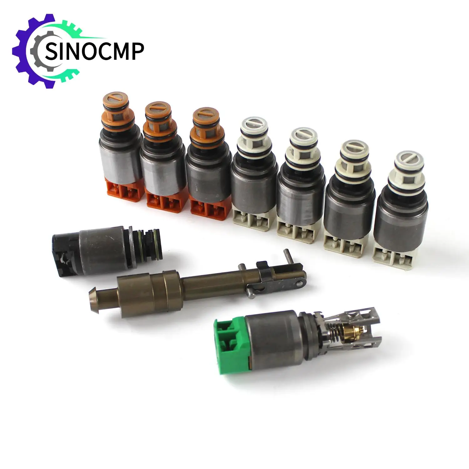 

10 шт. 8HP45 8HP70 8HP90 комплект соленоидов коробки передач 1087298388 для BMW Land Rover 8-скоростная мехатроника, детали трансмиссии автомобиля