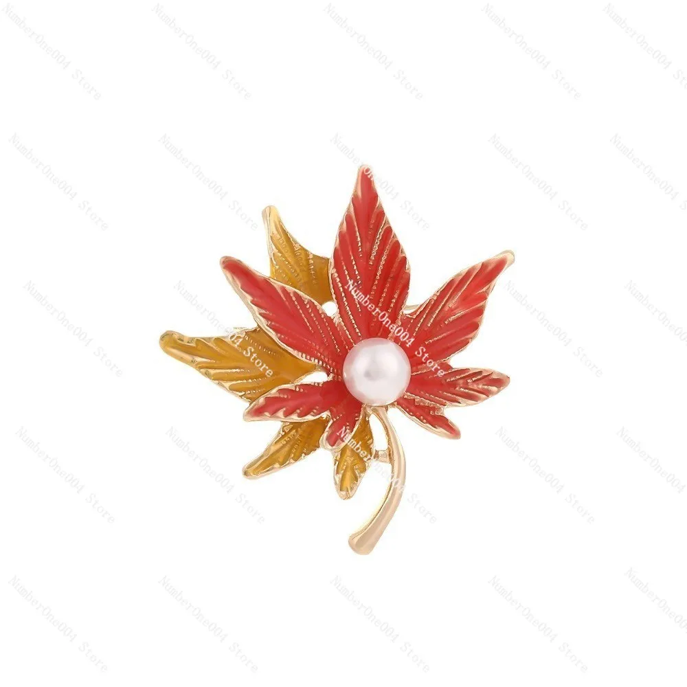 

version of fashion decoration light luxury maple leaf brooch temperament versatile women's suit cardigan corsage jewelry pin