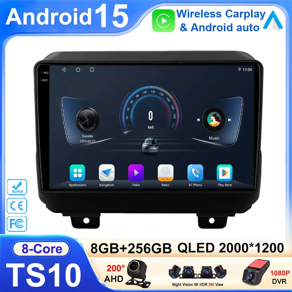 

Android 15 For Jeep Wrangler 4 JL 2018 - 2019 Navigation Auto Stereo Multimedia No 2din Head Unit Radio High-performance 5G TV