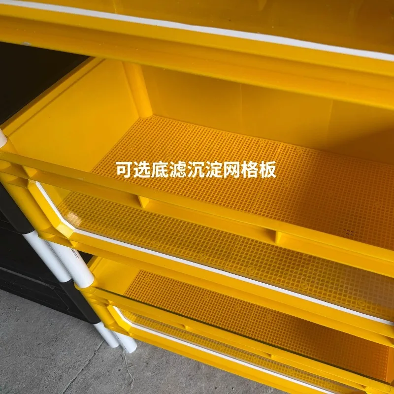 Large turtle tank, egg turtle row tank, fish turnover box PP plastic ultra-clear glass, egg laying pool, special for hair color
