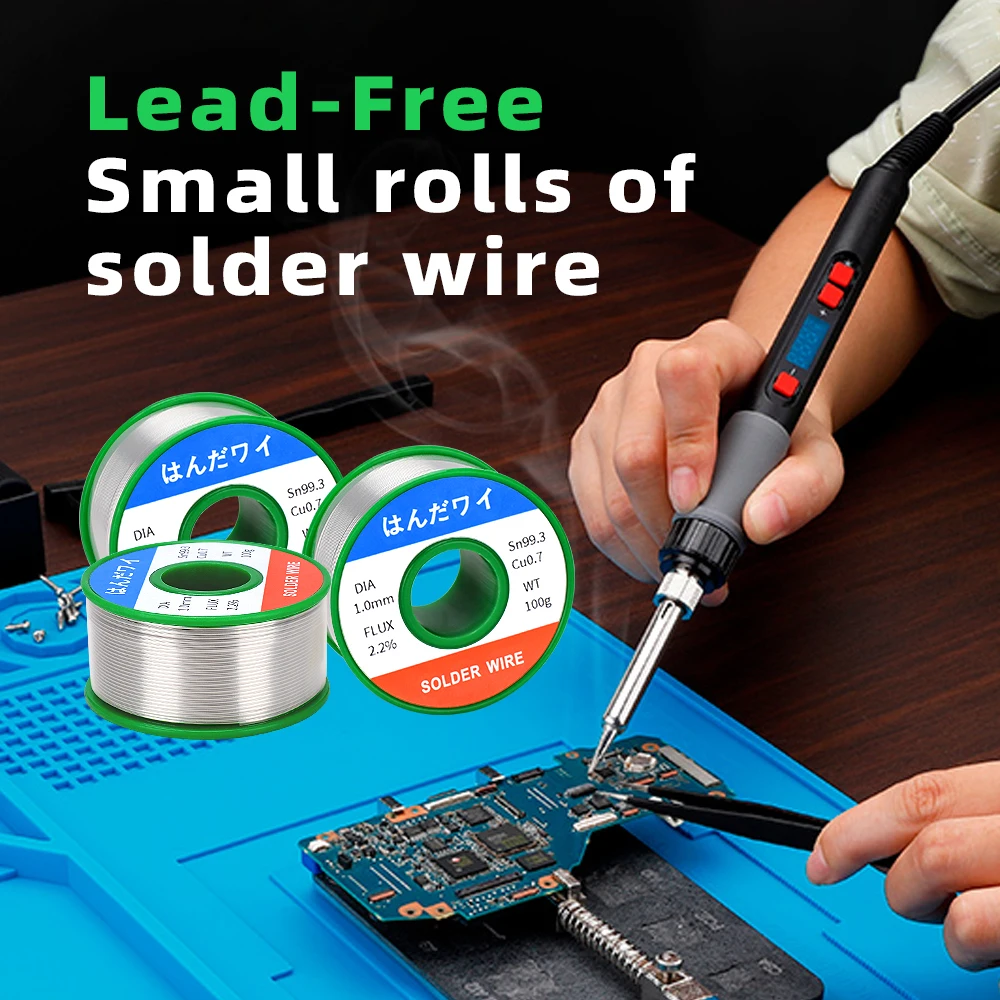 High purity lead-free small roll solder wire Sn99.3Cu07, no cleaning tin wire, low melting point rosin core