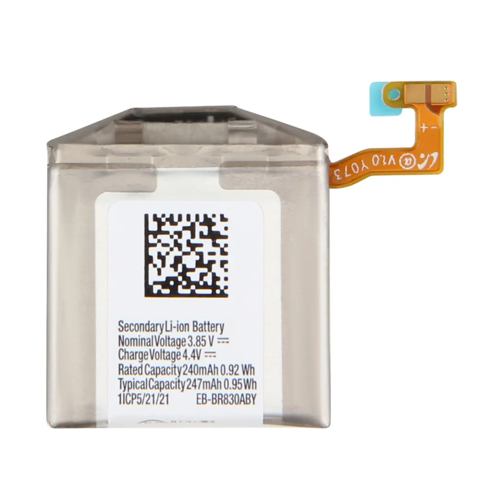 Bateria de substituição para Samsung Galaxy Watch, EB-BR830ABY, Active 2, 40mm, SM-R835, SM-R830, Watch3, 41mm, SM-R850, R855, 247mAh
