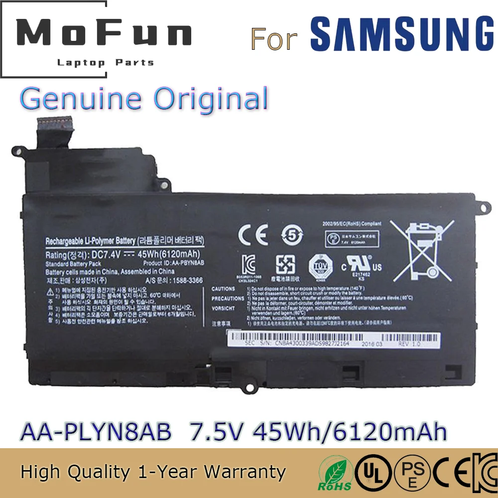 

Brand New Original AA-PLYN8AB 7.5V 45Wh Laptop Battery for Samsung NP530U4B BA43-00339A 535U4C series