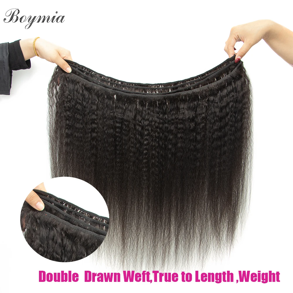 Kinky Straight Human Hair Extension Brazilian Remy Human Hair Bunldes Weft 100g/pack Kinky Straight Hair Extension For Black