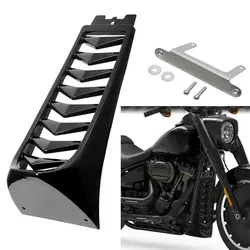Motorcycle Gloss Black Chin Fairing Spoiler Lower Radiator Cover For 2018-2022 Harley Breakout Softail Street Bob