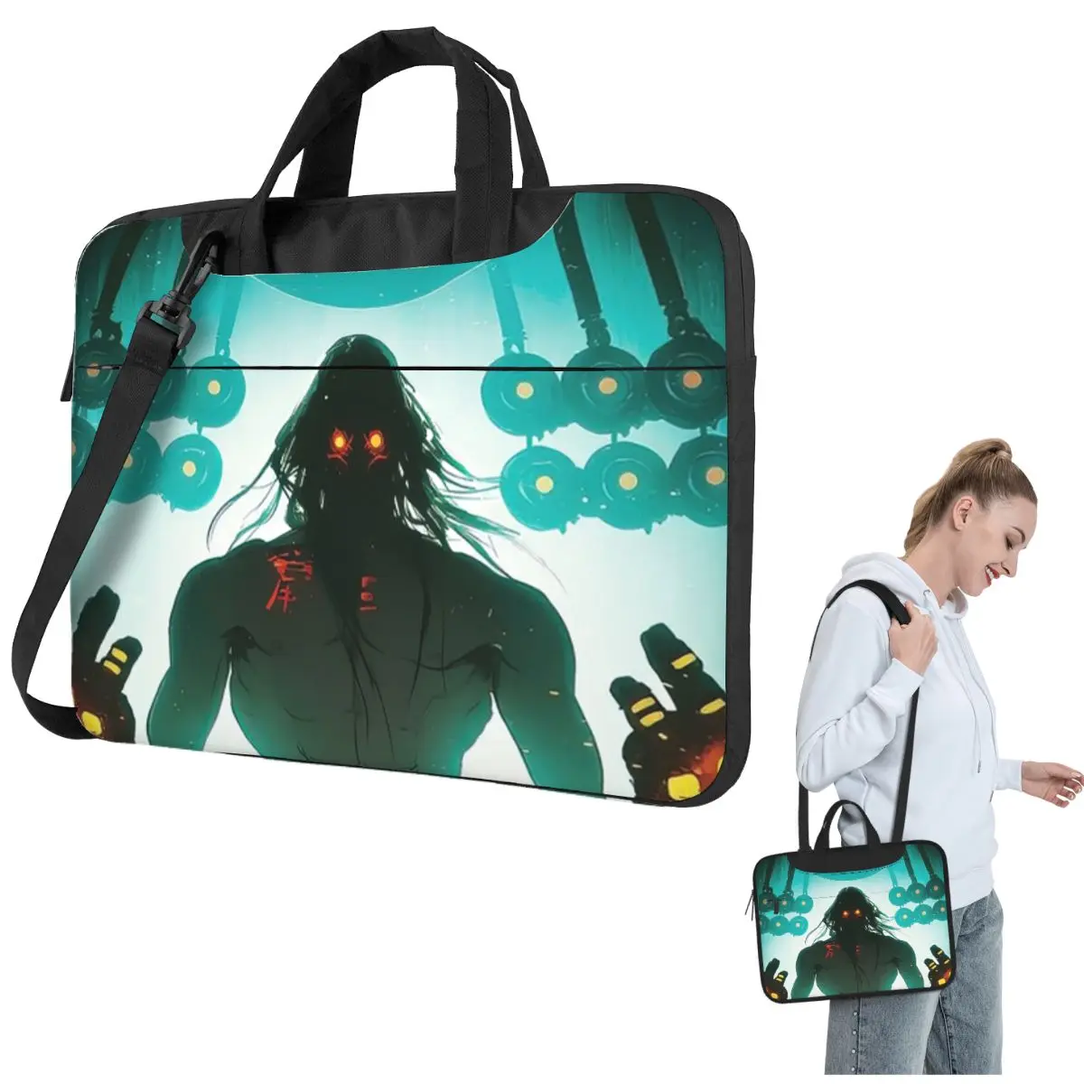 Dragon Fist Sensei Series Zhen Kor، The Heaven-Sundering Thunder Fist Crossbody حقيبة كمبيوتر محمول حقيبة كمبيوتر حقيبة كمبيوتر محمول