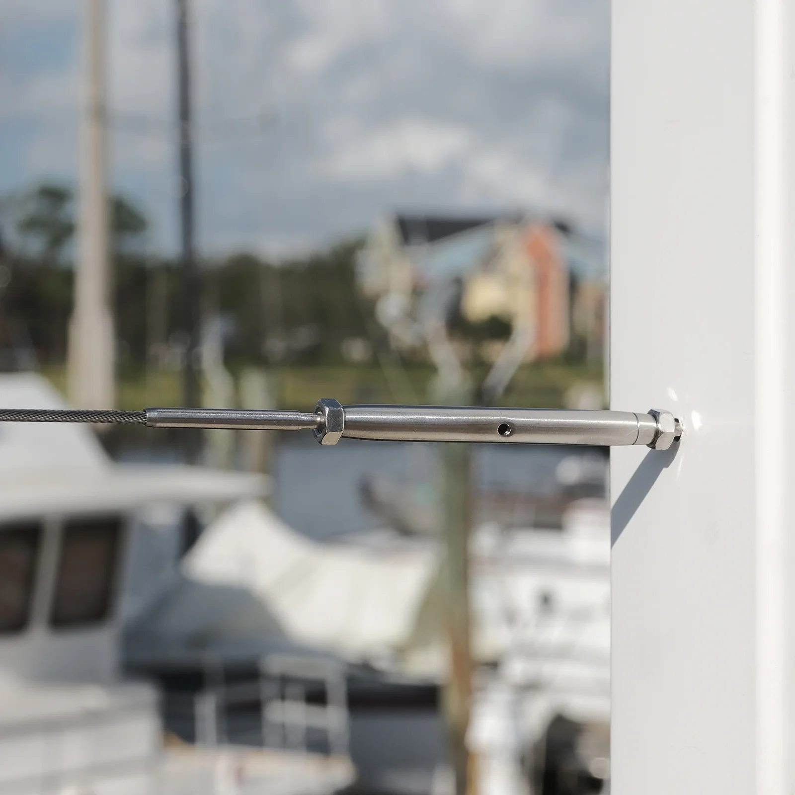 

1Set Cable Railing Hardware Kit Stainless Steel Toggle Turnbuckle Adjustable for Deck Balcony Stair and Garden Railings