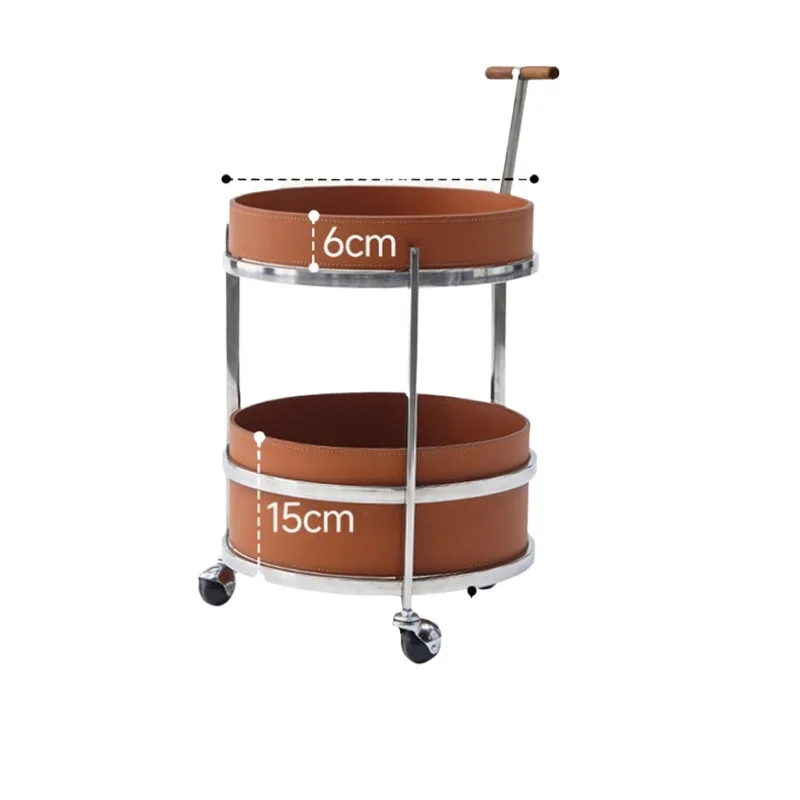 

A few trolleys by the sofa, Nordic living room mobile home hand push wine dining cart, retro bedroom round makeup corner few