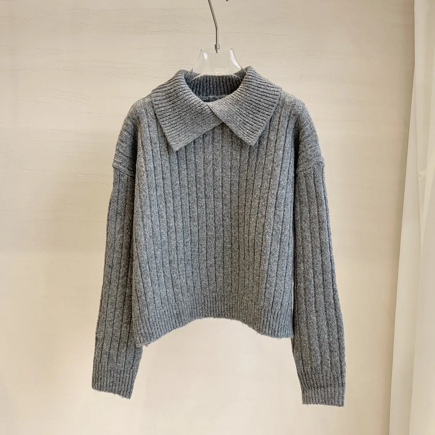 

2025 Autumn And Winter New High Quality Sweater Casual Loose Pullover Lapel Women'S Clothing