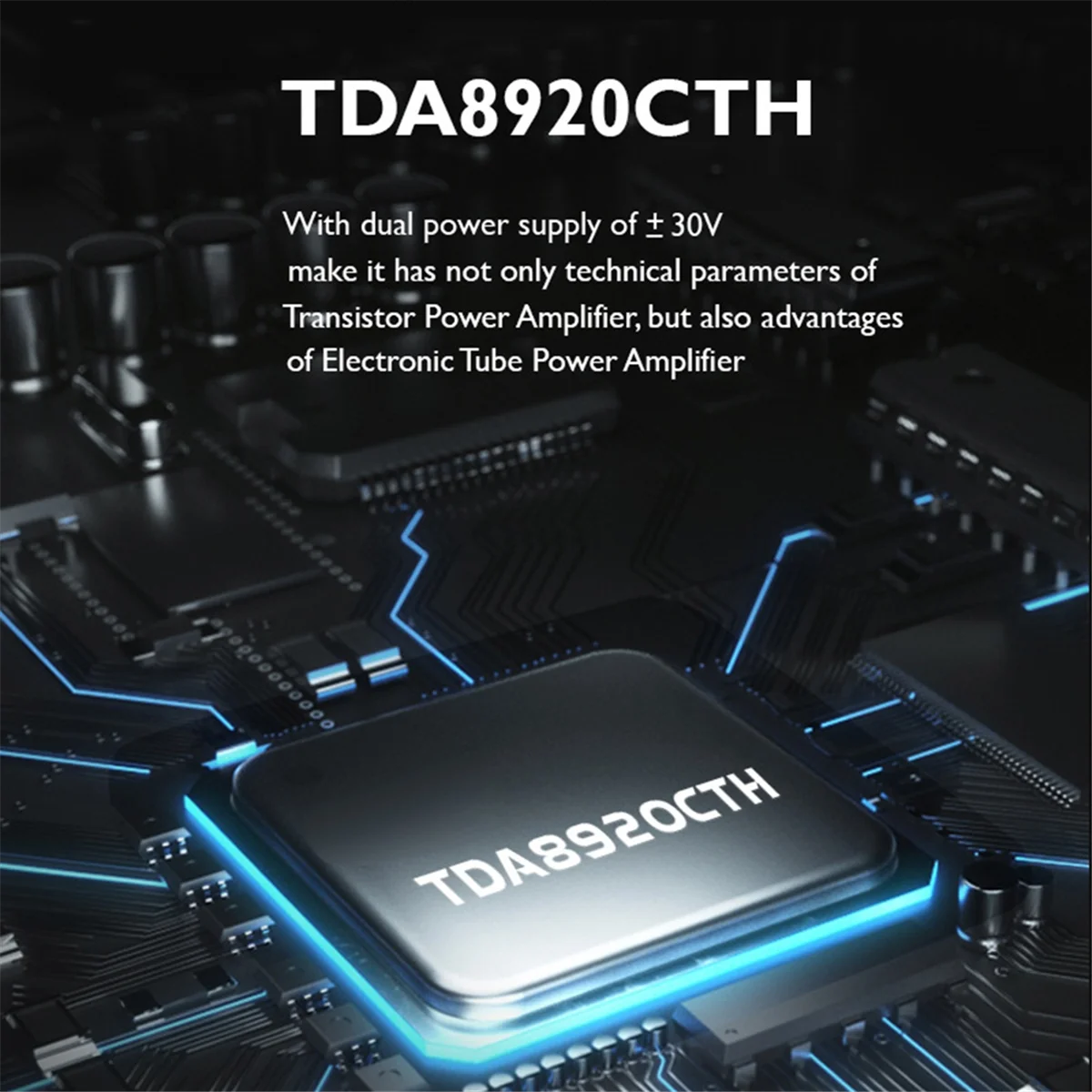 POP-lHIFI Stereo digitale eindversterker Hi-Fi Klasse D digitale versterker Audioversterker naar Bluetooth DAC en audio