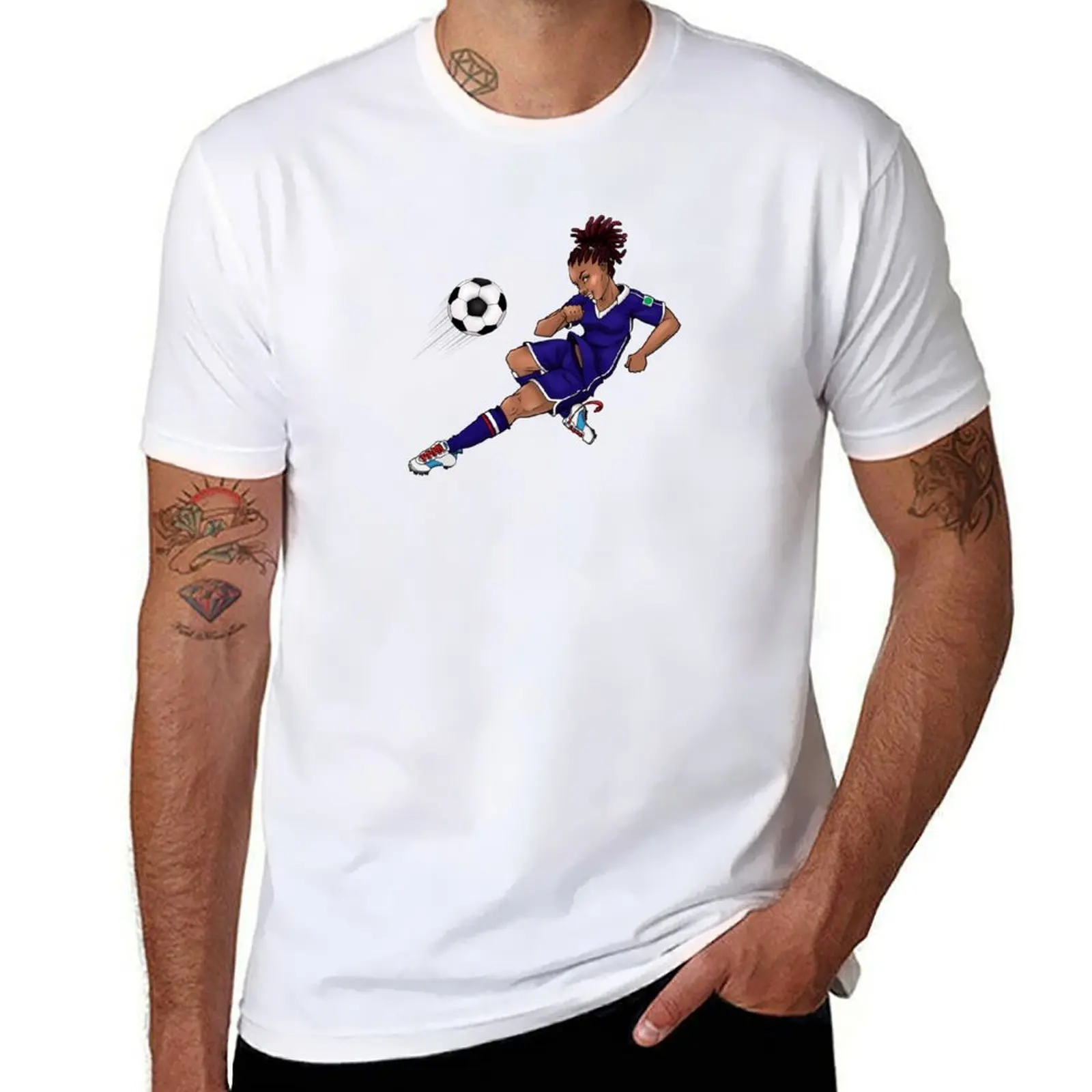 

soccer girl T-Shirt man t shirts for men casual t shirts for man graphic funny T-Shirt