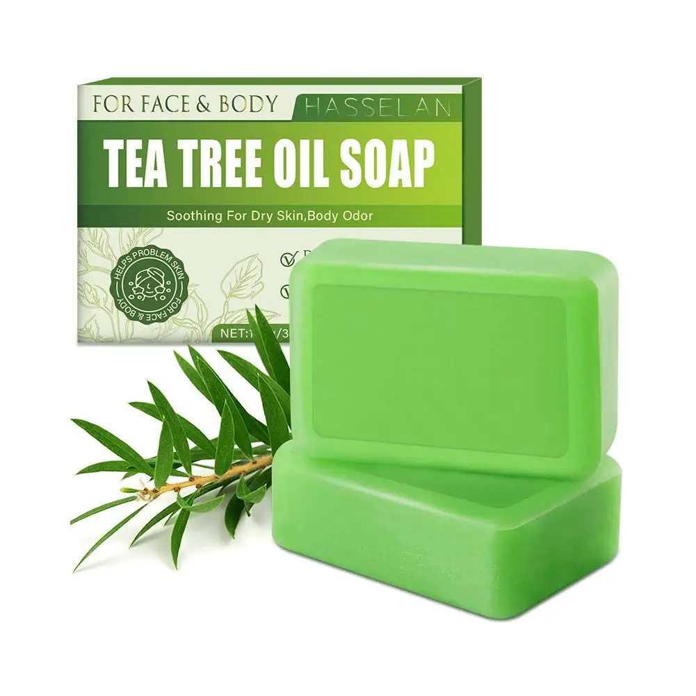 

Tea Tree Oil Soap Bar Body Cleaning Deep Hydration & Nourishment Body Cleansers Brightening Face Soap 1Pcs