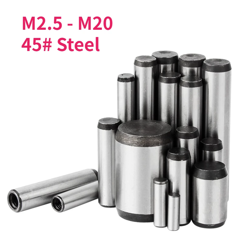 M2.5 M3 M4 M5 M6 M8 M10 M16 M20 45# Steel Internal Threads Cylindrical Pin Internal Tooth Positioning Pin With Hole Gb120