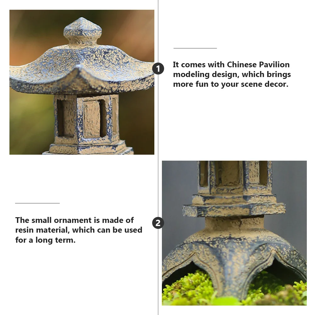 خمر معبد تمثال الراتنج الزينة حديقة صغيرة الديكورات الصينية معابد ديكور المشهد الصغير زن حديقة ديكور المنزل