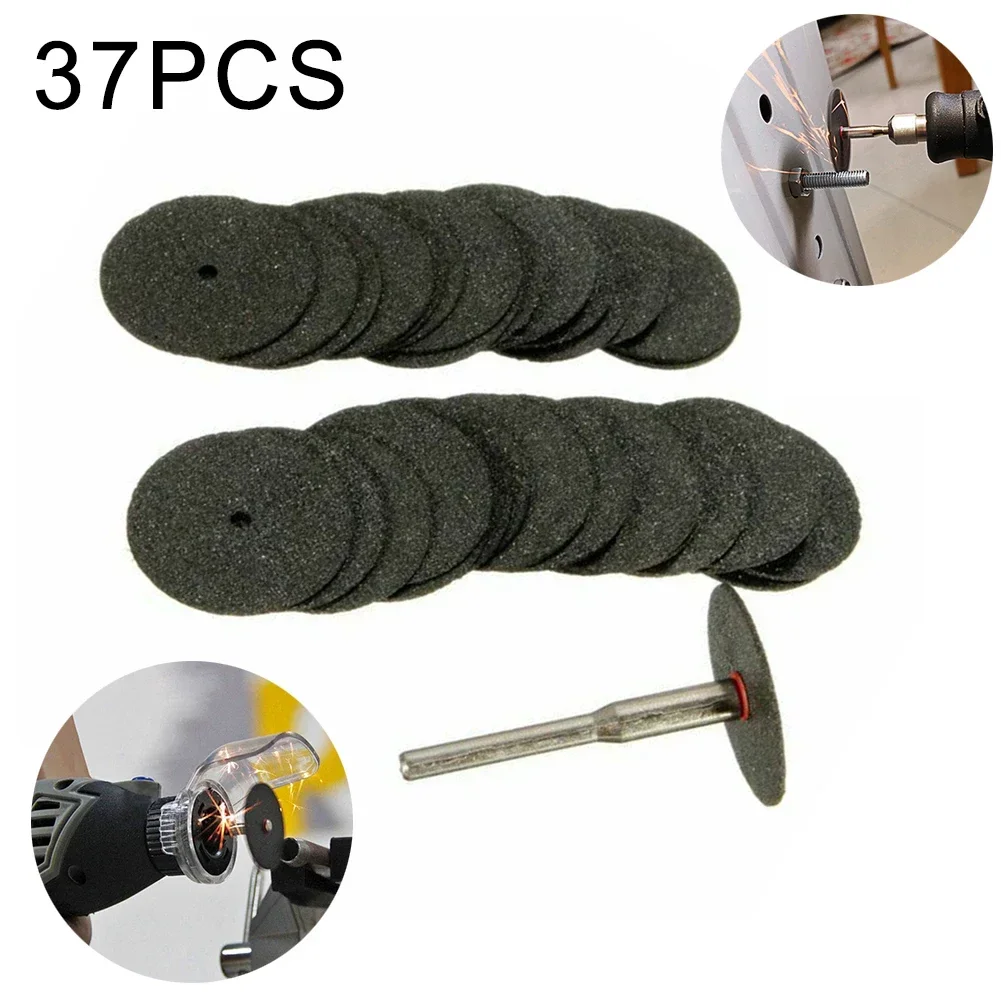 ALLGOOD 36pcs/Set 24mm Resin Cutting Wheel Cutting Disc + 1pcs Connecting Rod Accesories Metal Cutting Rotary Tool Saw Blade