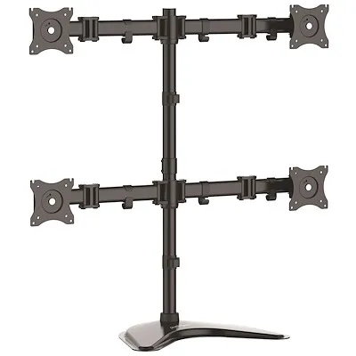 

Solid Steel Base Free-standing Monitor Stand Articulating Quad-Monitor Desktop Stand for Mounting Four Monitors