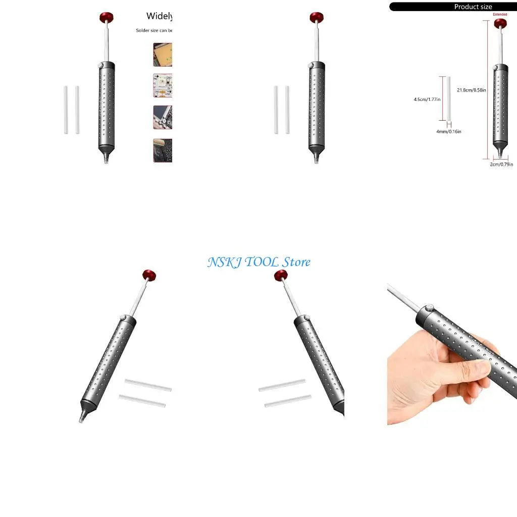 

L8RC Aluminum Metal Removal Pumps Suction Tin Guns Brazing Suction Cup Removal Handle Vacuum Brazer Manual Welding Tool