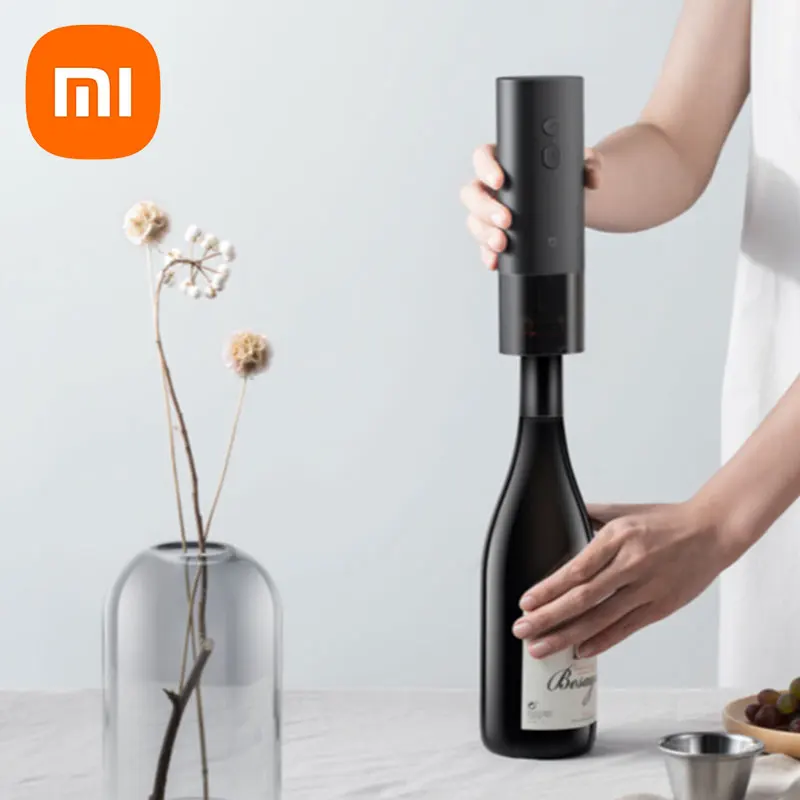 Xiaomi Automatic Electric Wine Bottle Opener High-hardness Hidden Tinfoil Corkscrew  Cap Cutter Non-slip Beer Kitchen Accessory