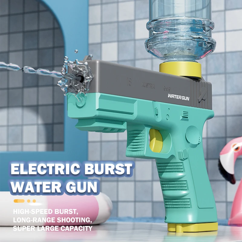 Electric Water Gun Automatic Continuous Launch Toy High Pressure Guns Summer Adult Boys Girls Outdoor Games Toys for Kids