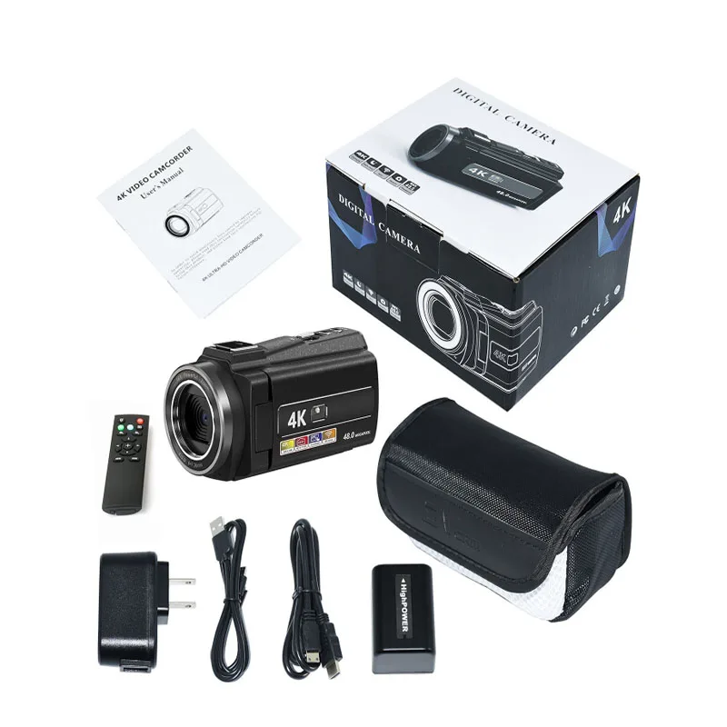 High-Definition 4k Digital Camera, Handheld Dv Screen, Flip-Out Shooting, Electronic Image Stabilization, Outdoor Sports Camera