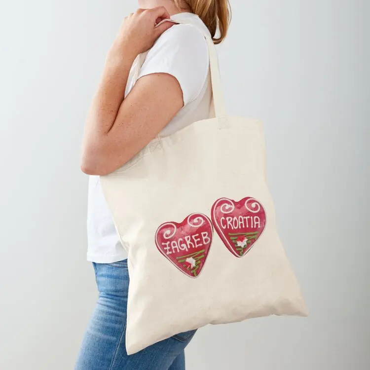 

Zagreb, Croatia: Heart-Shaped Licitar Tote Bag custom tote bag Large bags for women Custom bag tote bags cloth bags