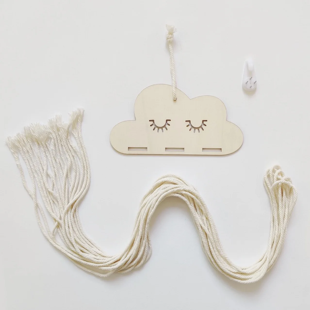 Wood Nordic Style Cloud Baby Hair Clips Holder Hairband Storage Pendant Hair Clip for Children Girls Bedroom Ornament Organizer