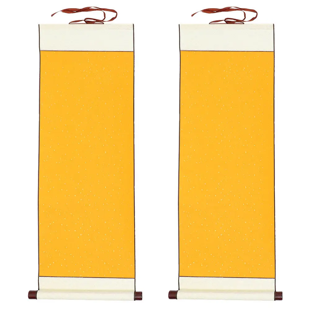 2Pcs Blank Chinese Calligraphy Scroll Paper Xuan Rice Paper for Brush Painting Writing Sumi Art Hanging Decor Home Wall Display