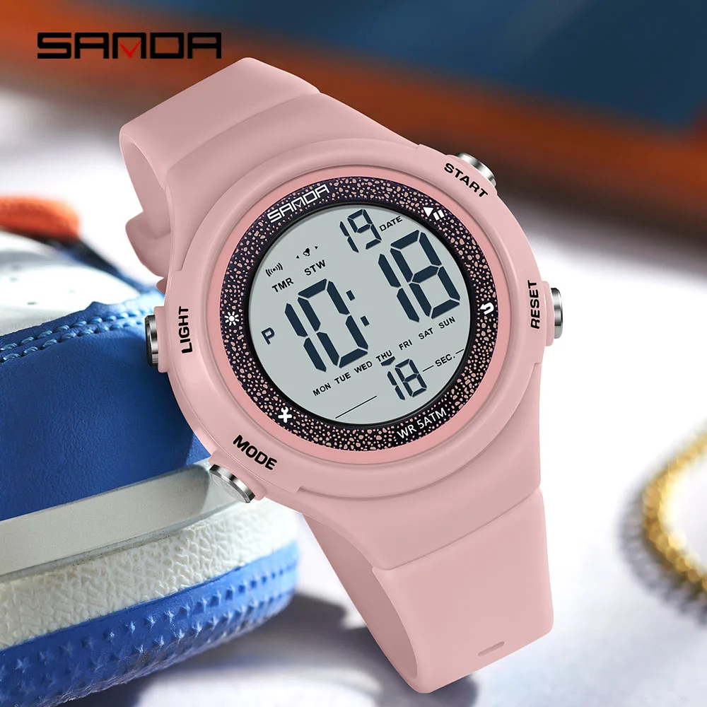 Sanda 6372 Outdoor Sports Men's Watch Fashion Waterproof Lantern Student Watch Popular Sports Electronic Women's Watch